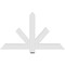 Ekena Millwork Kennewick Architectural Grade PVC Gable Bracket, 48"W x 28"H x 2"D x 4"F, 14/12 Pitch GBP048X28X0204KEN00 - alternate 2